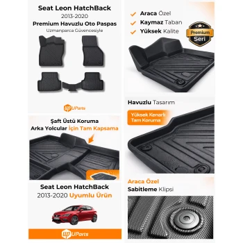 Seat Leon 2013-2020 Havuzlu Paspas Takımı UParts