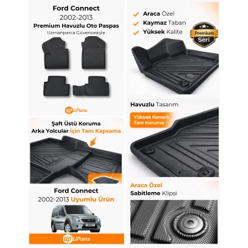 Ford Connect 2002-2013 Havuzlu Paspas Takımı UParts