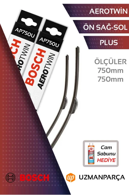Ford Connect 2014-2022 Muz Tipi Aerotwin Plus Ön Silecek Takımı Bosch AP750U+AP750U