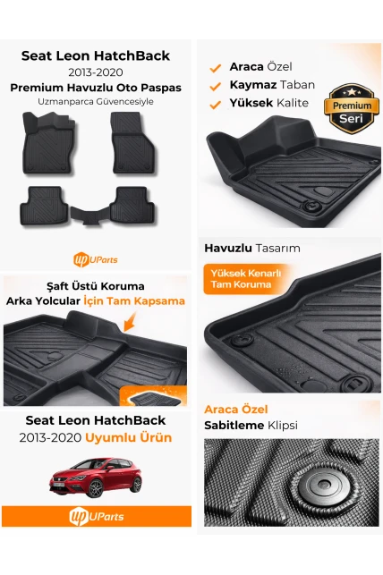 Seat Leon 2013-2020 Havuzlu Paspas Takımı UParts