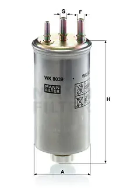 MANN FILTER  Yakıt (Mazot) Filitresi Clıo Symbol Iı Dacıa Duster Logan Sandero 1,5dcı