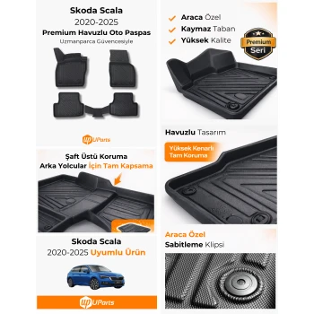 Skoda Scala 2020-2025 Havuzlu Paspas Takımı UParts