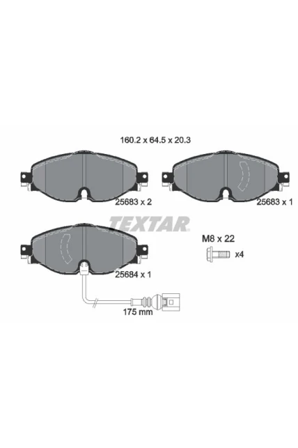 Volkswagen Passat B8 Ön Fren Balatası 2015-2022 TEXTAR Takım