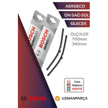 Bosch 3397015584+3397015574 700 mm + 340 mm Muz Tipi AeroEco  Ön Silecek Seti