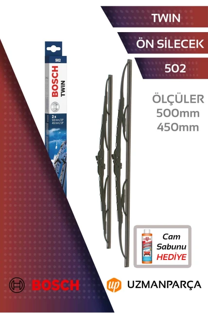 Bosch 3397118563 500mm + 450mm Twin Ön Silecek Seti