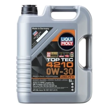 LIQUI MOLY 0W30 VW Motor Yağı Tam Sentetik TOP TEC 4210 5 Litre (21605)