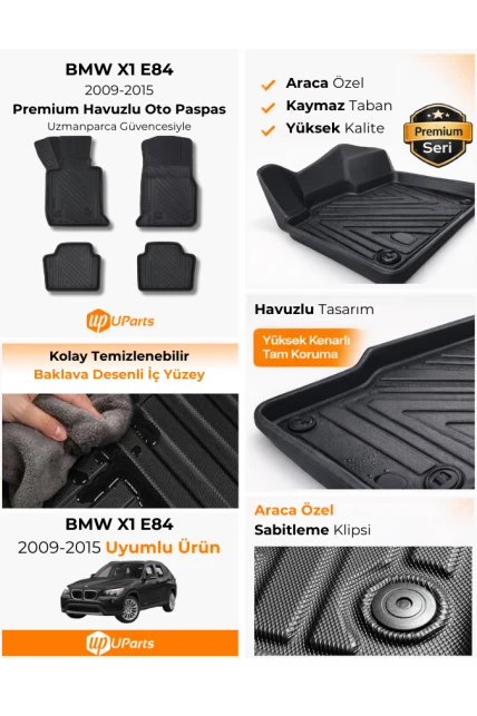 BMW X1 2009-2015 Havuzlu Paspas Takımı UParts