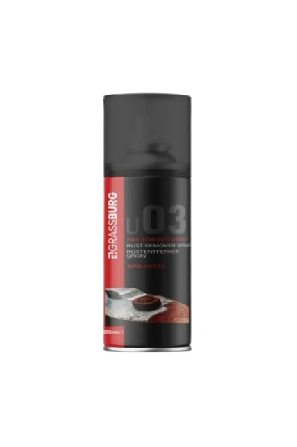 Grassburg U03 Pas Sökücü Sprey 200 ml – Paslı Parçalar İçin Etkili Çözüm