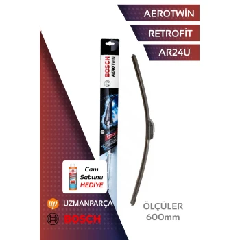 Bosch Aerotwin Retrofit AR24U Klasik Kancalı Muz Tipi Ön Tek Silecek 600mm - 3397008538