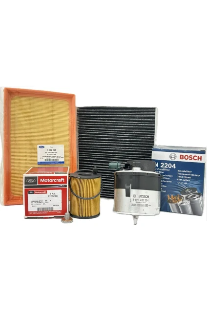 Ford Focus 2 1.6 TDCi Dizel Filtre Bakım Seti 2005-2007 Hava+Yağ+K.Polen+Bosch Yakıt Filtresi