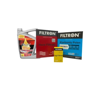Ford Focus 2 1.6 Mann Filtron Filtre Seti 2005-2007 Hava+Yağ+Karbonlu Polen+Orj Motor Yağı (5W30 4L)