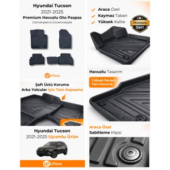 Hyundai Tucson 2021-2025 Havuzlu Paspas Takımı UParts