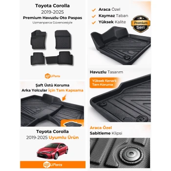 Toyota Corolla 2019-2025 Havuzlu Paspas Takımı UParts