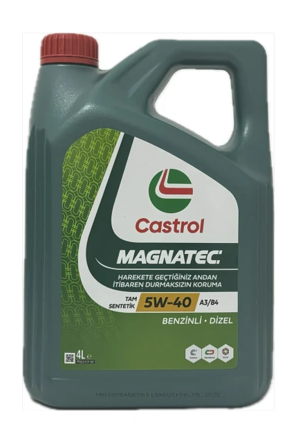 Castrol Magnatec 5W40 Motor Yağı 4 Litre Üt:2025