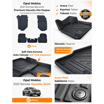 Opel Mokka 2021-2025 Benzinli Havuzlu Paspas Takımı UParts