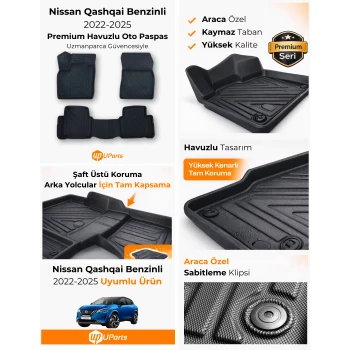 Nissan Qashqai 2022-2025 Havuzlu Paspas Takımı UParts