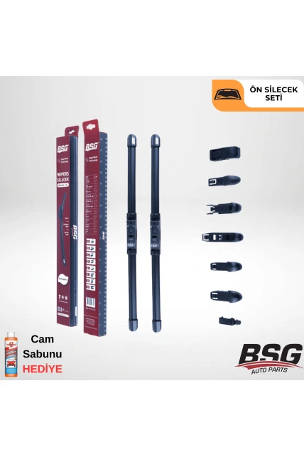 BSG Volvo V50 2005-2012 Universal 2'li Muz Tipi Ön Silecek Seti