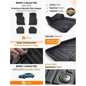BMW 4 Serisi 2013-2019 Havuzlu Paspas Takımı UParts