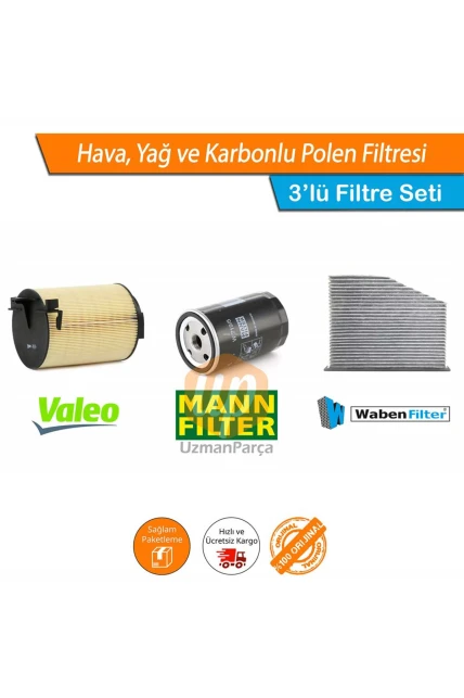 VW Passat B6 1.6 Filtre Seti Valeo Mann Wbn Karbonlu 2005-2011