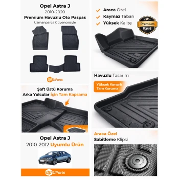 Opel Astra 2010-2020 Havuzlu Paspas Takımı UParts