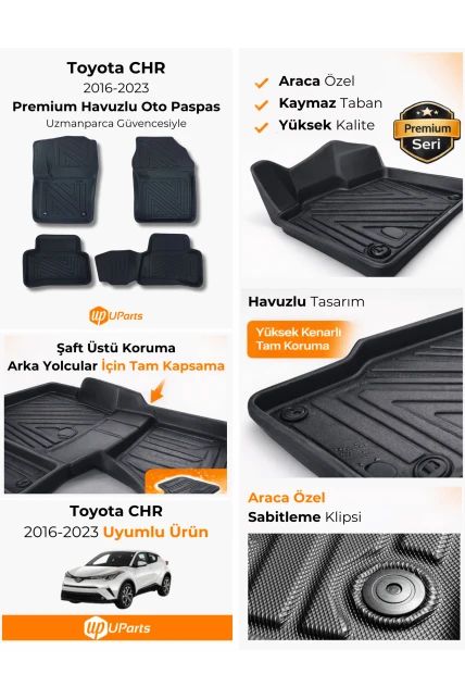 Toyota CHR 2016-2023 Havuzlu Paspas Takımı UParts