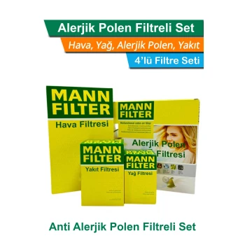 BMW 7 Serisi F01 7.30d 258Hp MANN Filtre Bakım Seti 2012-2014 Hava+Yağ+Yakıt+A.Alerjik Polen