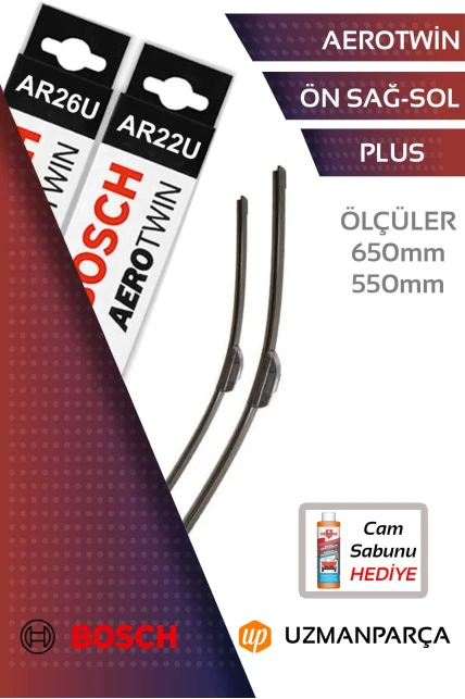 Mercedes Vaneo W414 2002-2003 Muz Tipi Aerotwin Ön Silecek Takımı Bosch