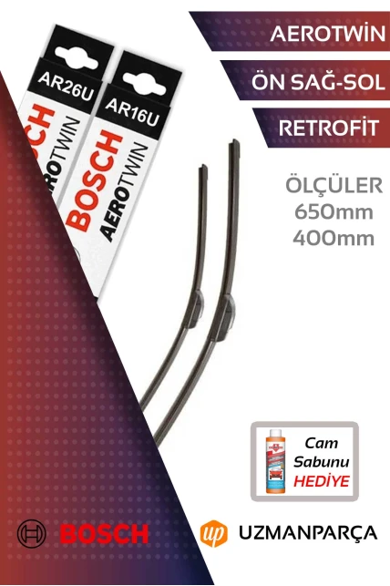 Renault Koleos 2017-2023 Muz Tipi Aerotwin Ön Silecek Takımı Bosch