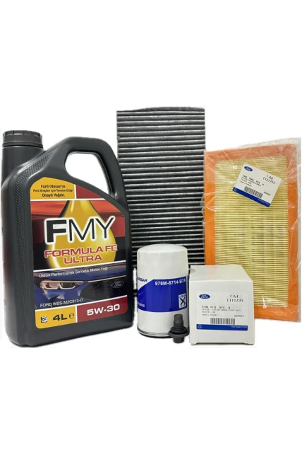 Ford Focus 1 1.6 Benzinli Filtre Bakım Seti 1998-2005 Hava+Yağ+Karbonlu Polen Filtresi+Motor Yağı