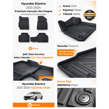 Hyundai Elantra 2021-2024 Havuzlu Paspas Takımı UParts