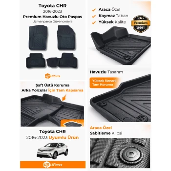 Toyota CHR 2016-2023 Havuzlu Paspas Takımı UParts