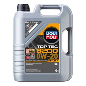 LIQUI MOLY 0W20 Motor Yağı Sentetik Top Tec 6200 5 Litre 20789