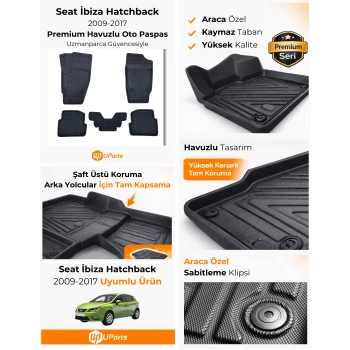 Seat İbiza 2009-2017 Havuzlu Paspas Takımı UParts