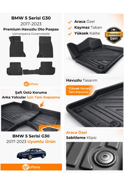 BMW 5 Serisi 2017-2023 Havuzlu Paspas Takımı UParts