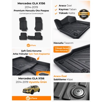 Mercedes GLA 2014-2019 Havuzlu Paspas Takımı UParts