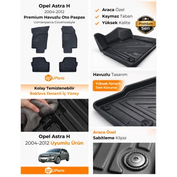 Opel Astra 2004-2012 Havuzlu Paspas Takımı UParts