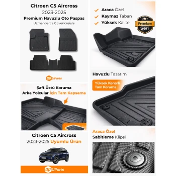 Citroen C5 Aircross 2023-2025 Havuzlu Paspas Takımı UParts