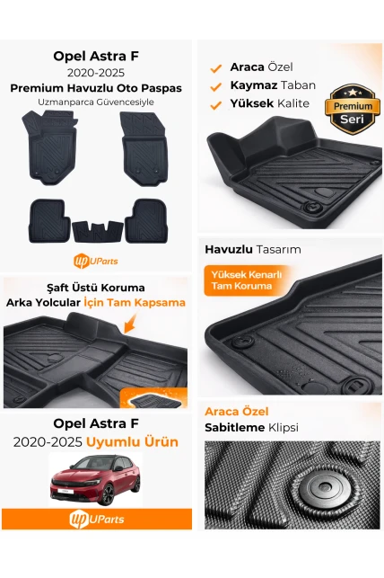 Opel Corsa 2020-2025 Havuzlu Paspas Takımı UParts