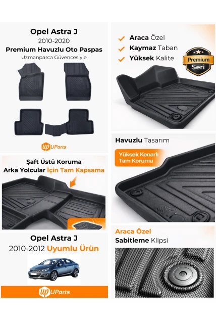 Opel Astra 2010-2020 Havuzlu Paspas Takımı UParts