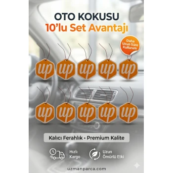 UParts Oto Kokusu 10'li Set Kavun Kokulu Çift Taraf Baskılı Oto Kokusu 6x8 cm Kalın Karton Araç Koku