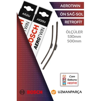 Renault Symbol 2013-2016 Muz Tipi Aerotwin Retrofit Ön Silecek Takımı Bosch AR21U+AR20U