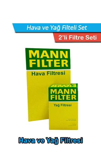 Mitsubishi L200 2.5 Dizel MANN Filtre Bakım Seti 1997-2006 Hava+Yağ Filtresi
