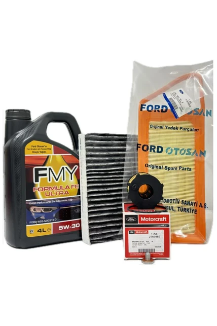 Ford Fiesta 1.4 TDCi Dizel Filtre Bakım Seti 2002-2011 Hava+Yağ+Karbonlu Polen Filtresi+Motor Yağı