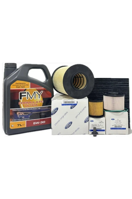 Ford Kuga 2.0 TDCi Dizel Filtre Bakım Seti 2008-2012 Hava+Yağ+K.Polen+Yakıt Filtresi+Motor Yağı