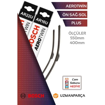 Bosch 3397008537+3397008530 Ön Silecek Seti 550 mm + 400 mm Muz Tipi Aerotwin Ön Silecek Seti