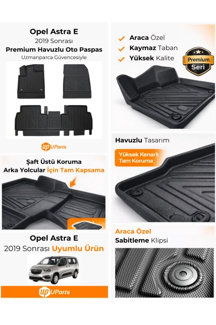 Opel Combo 2019-2026 Havuzlu Paspas Takımı UParts