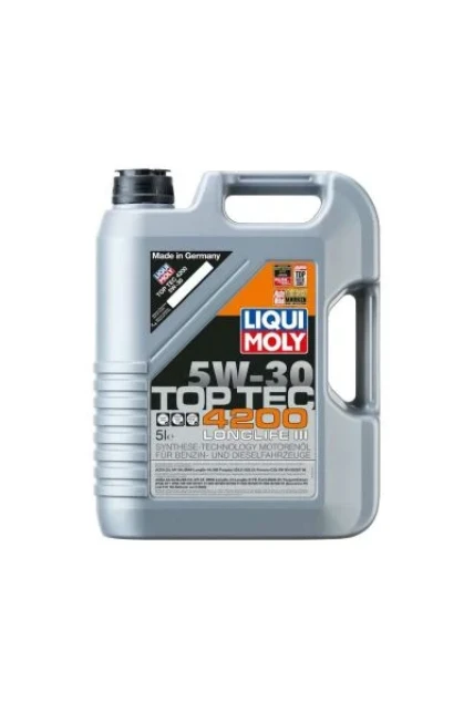 LIQUI MOLY 5W30 Motor Yağı Tam Sentetik Top Tec 4200 5 Litre 8973 Üt:03/2024