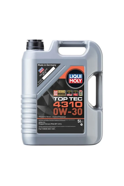 LIQUI MOLY 0W30 Motor Yağı Tam Sentetik TOP TEC 4310 5 Litre LQM-2362
