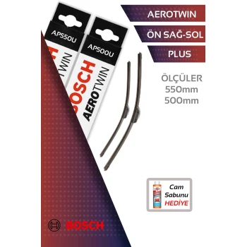 Jeep Renegade 2014-2024 Muz Tipi Aerotwin Plus Ön Silecek Takımı Bosch AP550U+AP500U