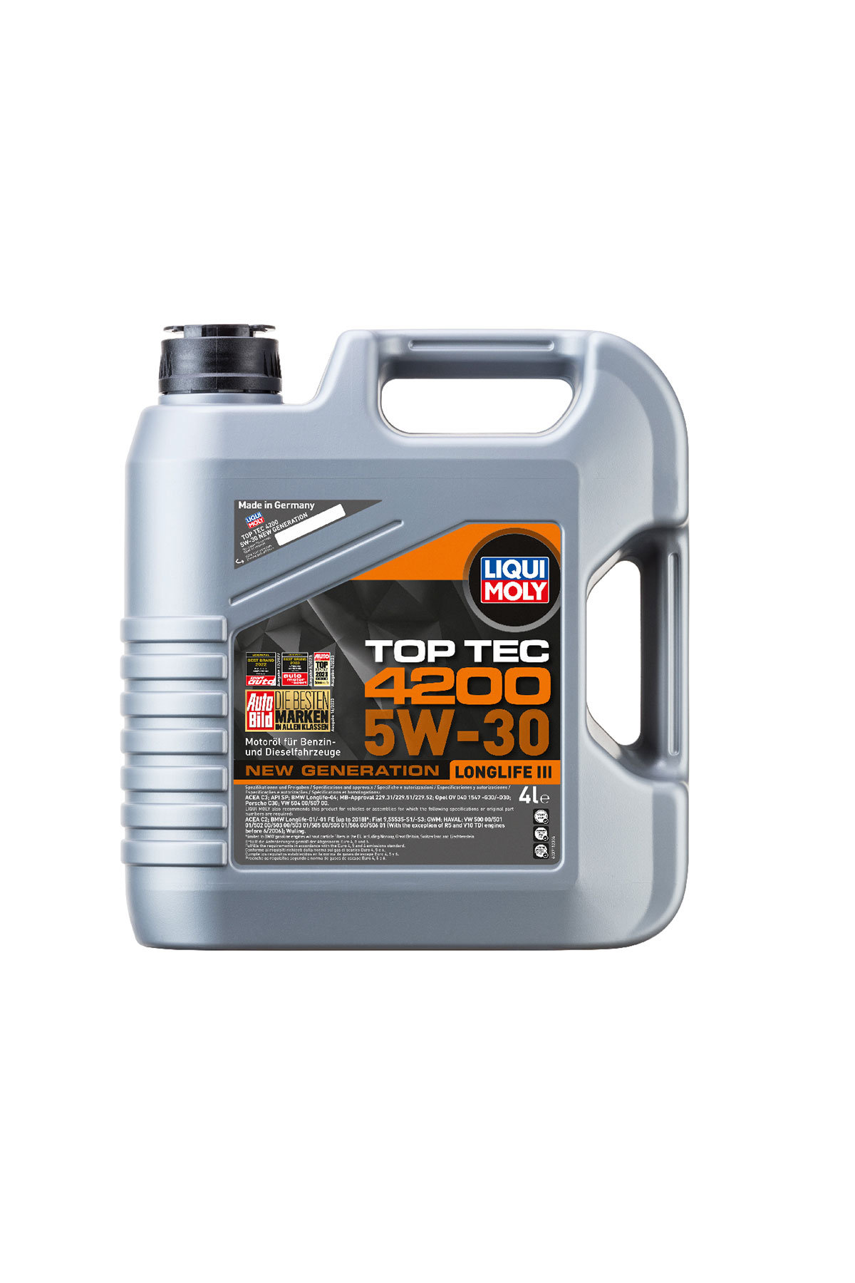 LIQUI MOLY 5W30 Motor Yağı Tam Sentetik Top Tec 4200 4 Litre 3715